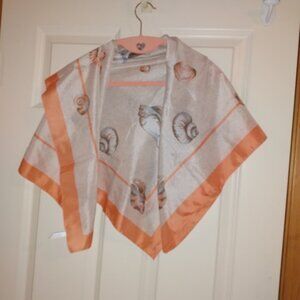 Avon: Seashell design scarf. Created for Avon products. Fabric Polyester.